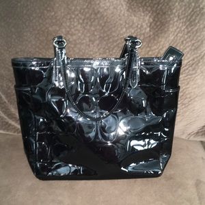 Authentic Coach Large Patent in Black